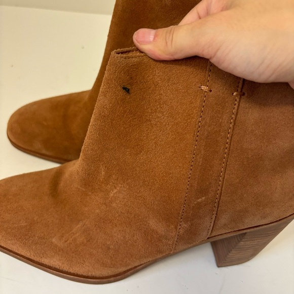 Lucky Brand Pinkton Bootie Brown Suede Ankle Zipper Sz 10M - Picture 8 of 8